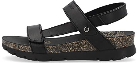 Panama Jack Damen Selma Flat Sandal, Negro B4, 36 EU