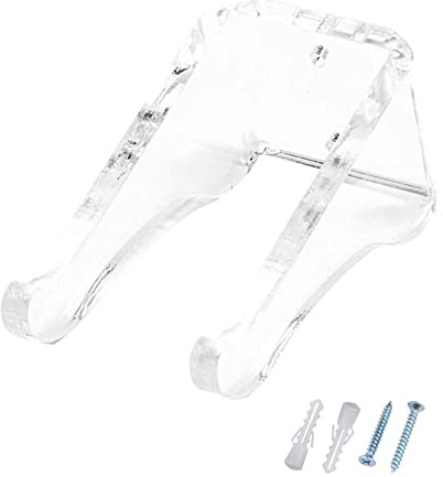 BYNYXI Gitarr hängare vägg, gitarrväggfäste akryl gitarrhängare med krokhållare och järnskruvar gitarrstativ transparent gitarrhållare för bas violin mandolin ukulele