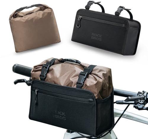 ROCKBROS Fahrrad Lenkertasche Wasserdicht Fahrradkorb Tasche mit Abnehmbar Fahrradtasche praktisches Fahrradzubehör ca.5,5L