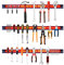 COSTWAY Set of 3/6 Magnetic Tool Holder, Heavy Duty Wall Mount Screwdriver Holder Rack Strip, Space-saving Magnetic Tool Organizer Bars for Garage Workshop Kitchen (3 Pcs with Same Length)