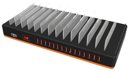 USB Charging Station Quick USB Charger Multi 15 Port 100/180W 3.0 PD Fast Charge Mobile Phone Charging Station Organizer For Cellphone Tablet Laptop(Color:100W)