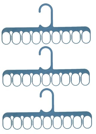 QUETTO 3 Pcs Durable Tie & Scarf Hangers Belt & Ring Organizer for Men’s Accessories Space-Saving Closet Storage Solution