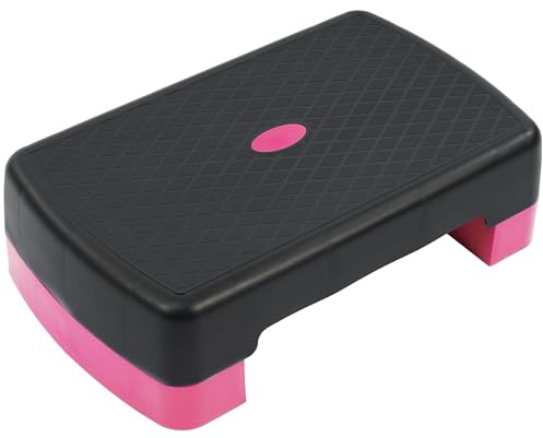 Fitvids 18 Workout Aerobic Stepper Step Platform with 2 Risers, Multiple Colors