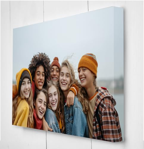 Star Online Personalised Canvas Photo Prints Custom Framed Family & Pet Gifts For Men & Home Décor For Living Room (30x45cm (12x18in)