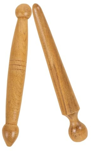 VINTORKY Lot De 2 Bâtons De Massage En Bois Pour Pieds Masseur De Réflexologie Plantaire Portable Stimulation Circulation Relaxation Musculaire