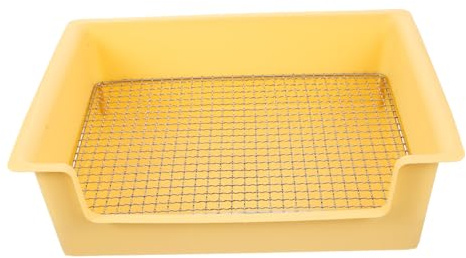 Toyvian Bac à Litière pour Hamster et Petits Animaux, Apprentissage Propreté, Format Mini Portable, Plastique et Métal, Usage Salle de Bains