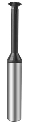 12-32 TPI Single Pitch 1/2in Solid Carbide Thread end Mill, 0.372in Cutting Diameter, Necked to Thread 1.125in Deep, 4 Flute Bits Tool for Medium Hardness Steel, Brass, Iron