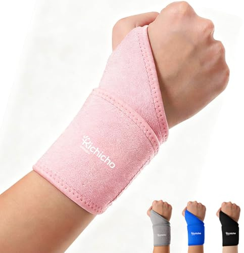 Support de poignet (portable ambidextre), bandage de poignet de fitness, bandage de poignet en cas de tendinite, ouverture souple pour le pouce, design élargi du poignet pour le sport, le travail et