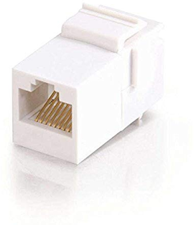 C2G 03677 RJ45 (8P8C) Coupler Keystone Insert Module, White