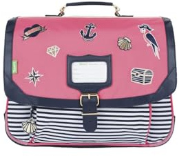 Cartable 35 cm Tann's Les Fantaisies Enora Rose/Bleu marine