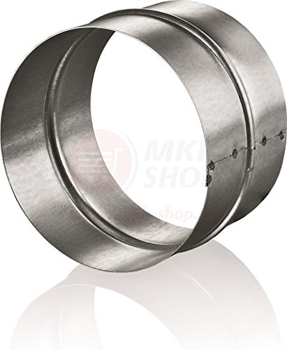 Raccord de tuyau Ø 150 mm en tôle d'acier galvanisé - Tube rond - Tuyau d'évacuation d'air - Système de tuyau flexible - Raccord de tuyau flexible - Raccord de mamelon - Tube en aluminium flexible -