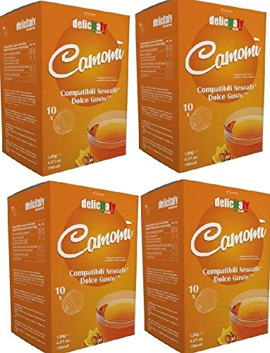 Delictaly Manzanilla con Miel y Naranja 64 Cápsulas Compatibles Dolce Gusto Infusiones