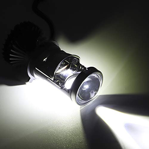 Yctze mini proyector led h42pcs H4 Bombilla LED para faros delanteros 20000LM 90W IP65 Kit de conversión de haz alto y bajo con lente de mini proyector (12V)