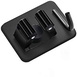 RTHGTFGG Ganchos Adhesivos para Pared Hook Hogar Baño 304 Acero Inoxidable + Pasado de plástico Negro 6.5 * 8.7 CM Almacenamiento Perforado Artefacto Acero Inoxidable Escudillo Escoba