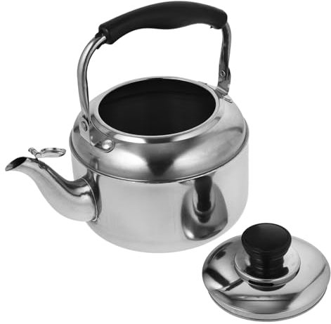 Wasserkessel Teekessel Herd, Pfeifende Teakessel Klassische Teekannen für Herdplatte Spiegel-Finish Ergonomischer Griff 1L Wasserkessel Induktion