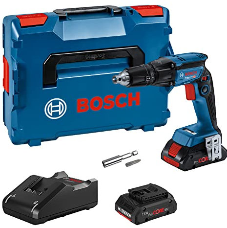 Bosch Professional 18V System visseuse plaquiste sans-fil GTB 18V-45 (avec 2 batteries ProCORE18V 4.0Ah, chargeur rapide GAL 18V-40, L-BOXX)