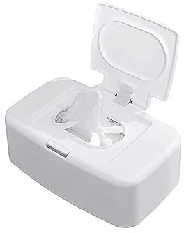 Csirnto Boîte à Lingettes Humides 1 Pièces Boîte à Lingette Blanc Boîte de Papier Toilette Boîte de Serviettes Boîte à Papier Humide Distributeur de Mouchoirs pour Bureau à Domicile