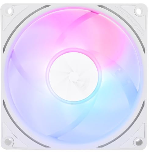 Thermalright TL-P9W-S CPU Fan, Computer Case ARGB Fan Quiet 4PIN PWM, High Performance 92mm Silent Cooler, 2200RPM Speed, CPU Cooling(White)