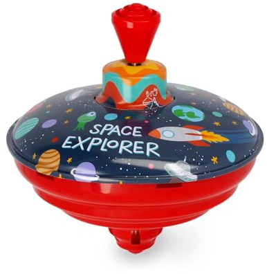 Legami - Trottola Spin me Round, Giocattolo Mini Trottola, Tema Spazio Space Explorer, Universo Astronave, Gadget Regalo Compleanno, Gioco per Bambini, Diametro 13 cm