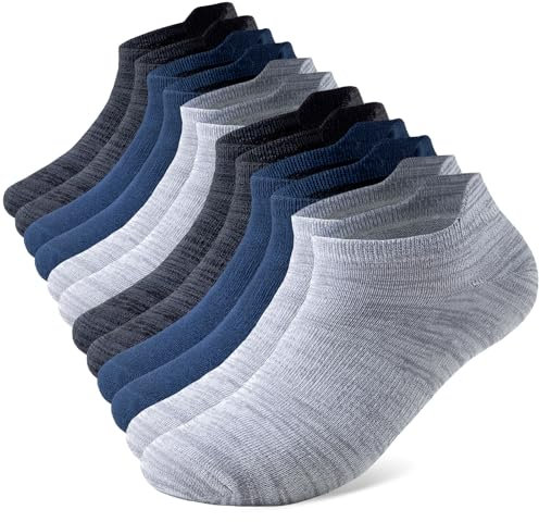 Niorasen Bambus Sneaker Socken Herren Damen 43-46 37-42, Atmungsaktive Sportsocken, Anti Geruch Laufsocken, Antibakterielle Kurze Sommer Knöchelsocken, Halbsocken, Bambussocken 6 Paar