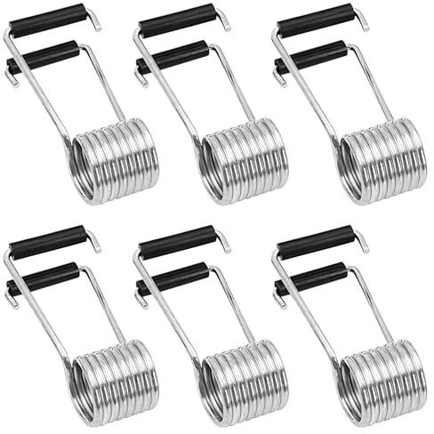 APOMOONS Lot de 6 ferme-portes automatiques à ressort en acier inoxydable avec tampon en caoutchouc pour la plupart des serrures de porte à ressort