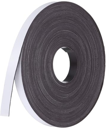 PATIKIL Nastro Magnetico, 10m x 1cm Nastro Per Frigorifero Flessibile Scrivibile Adesivo Etichetta Magnetica Per Lavagna Bianca Fai Da Te, Bianco