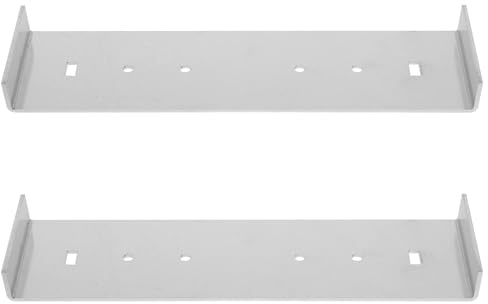 Mikikit Kit de Reparación de Soportes para Buzones de Metal, 2 Piezas, Construcción Resistente y Compatibilidad Amplia, Color Plata, Diseño Elegante para Montaje en Piso