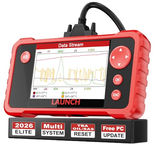 LAUNCH CRP123 V2.0 OBD2 Scanner-2026 New Model Engine/ABS/SRS/Transmission Diagnostic Scan Tool SRS Airbag Code Reader,3 Reset Oil Service/Throttle Relearn/SAS Reset,Lifetime Free Update