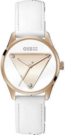 GUESS Damen Analog Japanisches Quarzwerk Uhr mit Leder Armband GW0399L2