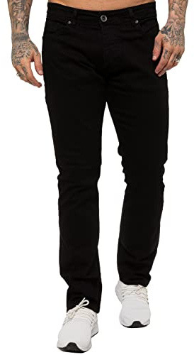 989Zé ENZO Herr stretch rakt ben normal passform klassiska denim jeans alla midjestorlekar