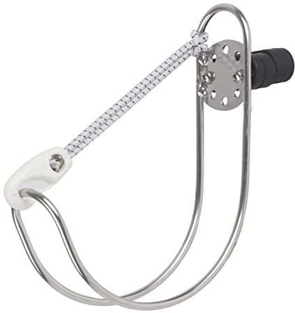 Qiilu 4,5 in Rettungsring Halter, Marine Grade Edelstahl Rettungsring Schwimm Ring Halter Leben Boje Halterung für Marine Boots Schiff