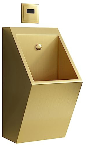 Wandmontiertes Auswasch-Urinal Gold 304 Edelstahl-Urinal-Trichter, Berührungsloses Auswasch-Urinal Vertiefen Den Boden, Für Hotelbar-Flughafen-Toilette