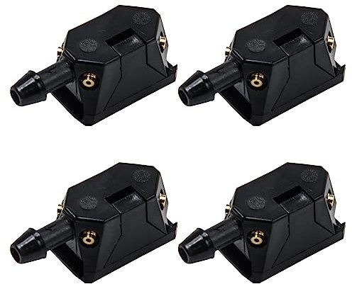 UTMACH 4 Pcs Ugello Tergicristallo Universale Ugelli Lavavetri Parabrezza Anteriore Ugelli Spruzzatori Lavavetri Auto Ugello di Spruzzo Parabrezza Per Bracci Tergicristalli da 8 mm 9 mm