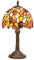 Blivuself Tiffany Buntglas Tischlampe Orange Trauben Schlafzimmer Nachttisch Schreibtisch Licht Für Büro Schlafsaal Bar Dekorieren Retro Stil Einzigartige Nette Akzent Dekor 8 Dorf Nachttisch Lampen