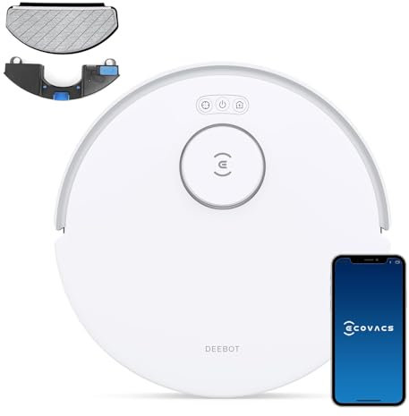 ECOVACS DEEBOT N20 Robot Vacuum Cleaner with Mop, 8000Pa, Anti-Tangle Technology, 300 minutes runtime, 20mm Threshold Climbing, TrueMapping Intelligent Path Planning (DEEBOT N20)