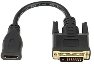 UIGOCLE Replacement 1080P DVI to HDMI Converter, bidirectional HDMI Female to DVI-D (24+1) Male Adapter (Black)
