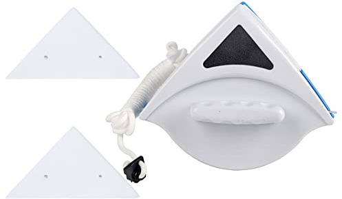 Magnetic Window Cleaner, Window Glass Wiper with Cotton Cloth Replacement Double Side Washing Brush Magnetic Glider for High Rise