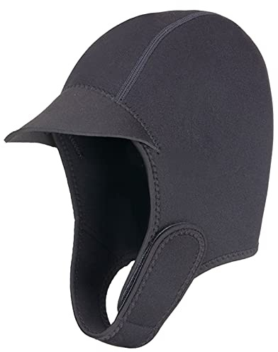 Dcfbkl 2mm Thermal Neoprene Hat Adjustable Surfing-Kayak Swimming Cap Diving Headgear Hood for Men Women Thermal Wetsuit Hood Swimming Headgear for Surfing-sailing