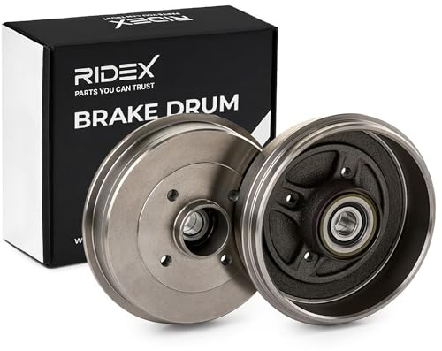 RIDEX 2x Tambour de frein Ø203,3mm, Arrière Compatible avec RENAULT Clio II 3/5 portes BB, CB, BB0/1/2, CB0/1/2 432004255R 432024763R