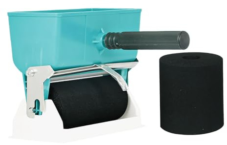 JWQFBC Rodillo Aplicador de Pegamento con Interruptor de Control Y Cubo de Pintura, Rodillo de Pegamento Portátil para Trabajos de Carpintería Y Ebanistería, 6 Pulgadas