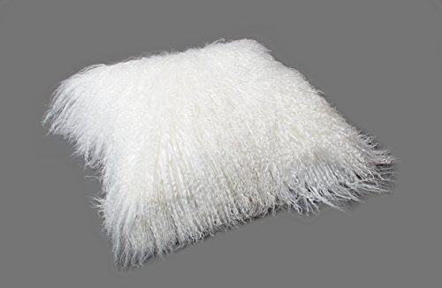 Funda para cojín Tíbet piel de cordero 30x30cm ¡Una amplia gama de colores! JAY02 color blanco