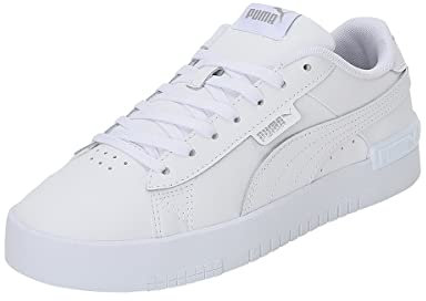 PUMA Women's Jada Gymnastics Shoes, White White Silver, 8 UK