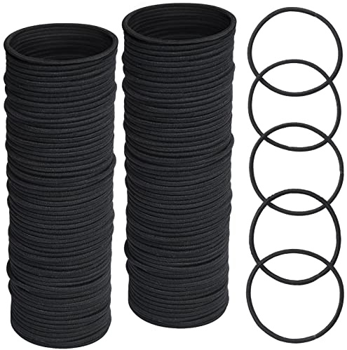 Pack of 100 Hair Bobbles Elastic Hair Bobbles No Metal for Women Men Girls Kids (Black)