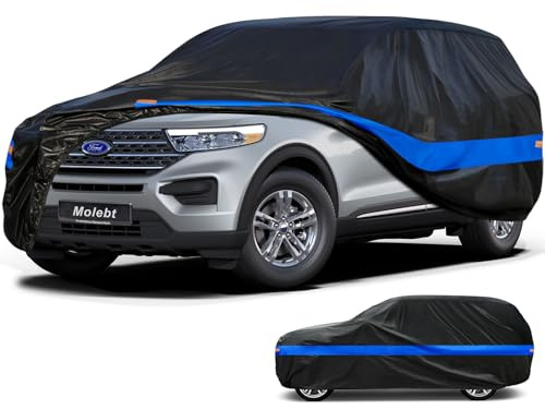 Molebt Vattentätt SUV-bilöverdrag för alla väder för bilar, universell passform för Ford Explorer, Jeep Grand Cherokee, Toyota Highlander, BMW X5, Lexus RX, Honda Pilot med flera (485–511 cm)