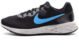 NIKE Men's Revolution 6 Next Nature Sneaker, Black Laser Blue Cobblestone, 8 UK