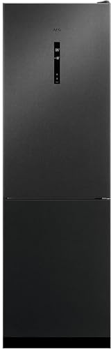 AEG 7000 Series Freestanding Fridge Freezer RCB732E3MB, 186cm, NoFrost, Capacity 230/101 Litres, TwinTech Technology, Humidity Control, dB38 1860x595x662mm, Black Stainless Steel/Dark Grey, Class E