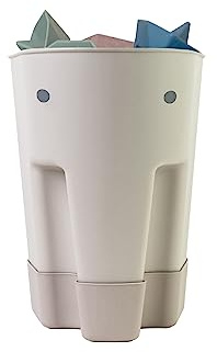 Shnuggle Ellie Badespielzeug-Aufbewahrungsschaufel & Organizer | Baby- & Kleinkind-Badespielzeug-Trocken-Caddy mit Abtropfschale | Hergestellt aus 98% recyceltem Kunststoff | Trocknet besser als ein