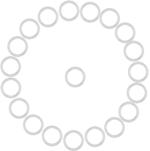 AMONIDA O-ringar Nappklämmor, 20 St 2,5 Cm Silikonsäkra O-ringar Dummy Nappkedjeklämmor Adapterhållare, för Baby (Transparent), #-03