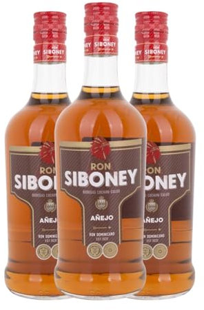 Ron Siboney Añejo 70 cl (Caja de 3 Botellas de 70 cl)