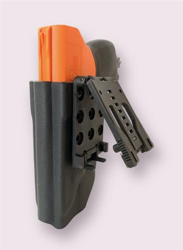 HolsterOnline Kydex Waffen Holster für Umarex p2p hdp 50 Compact Co2 Pisltolen Kydex Holster OWB/IWB Multi Lok - IWB Clip - Kydex Steg (p2p hdp 50 Multi Lok Gürtel Clip)